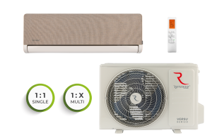 Klimatyzator ścienny Versu Cloth Caramel X 2,6kw R32 VCC26Xi VO26Xo zestaw przeznaczony do domu mieszkania i firm