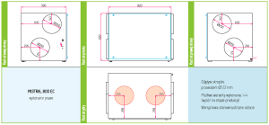 Centrala wentylacyjna Rekuperator Provent Mistral 800 EC 800m3/h wymiennik krzyżowy
