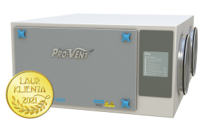 Centrala wentylacyjna Rekuperator Provent Mistral P 600 EC 600m3/h wymiennik krzyżowy wiszący 