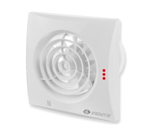 Wentylator osiowy łazienkowy niskoszumowy 100 QUIET 100 m3/h plastikowy biały z wyłącznikiem sznurkowym timerem higrostatem i czujnikiem ruchu