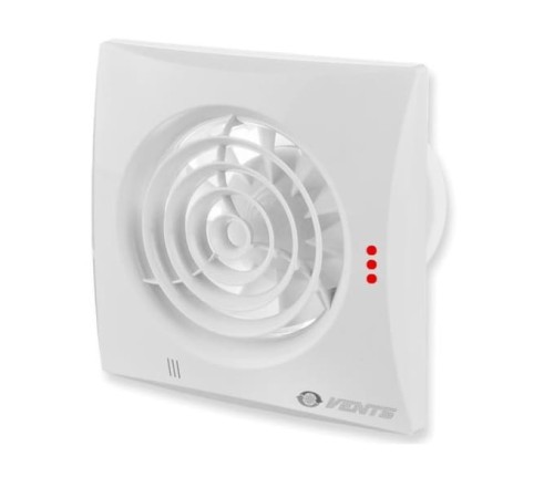 Wentylator osiowy niskoszumowy 150 QUIET 300 m3/h z wyłącznikiem sznurkowym timerem higrostatem i czujnikiem ruchu