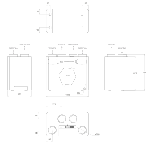 Centrala wentylacyjna Rekuperator Energy++ 400v Thessla Green AirPack4 z wymiennikiem przeciwprądowym czyste powietrze