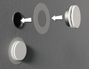 Naklejka ochronna pod anemostat 125mm