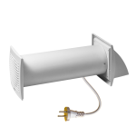 Rekuperator ścienny 53m³/h Extra 150 ø150 mm EUROPLAST z przewodem do pojedynczych pomieszczeń  