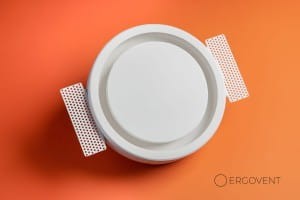 Anemostat bezramkowy gipsowy fi150 ergovent rondo okrągły ładny