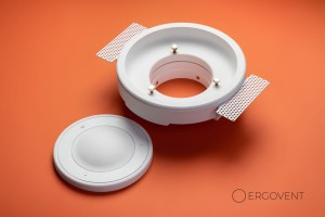 Anemostat bezramkowy nawiewno-wywiewny 125mm okrągły gipsowy