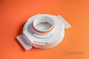 Anemostat bezramkowy nawiewno-wywiewny 125mm okrągły gipsowy