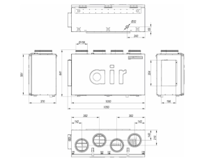 Wymiary Centrala wentylacyjna DRT V o wydajnościach 250 m3h, 350 m3h.png