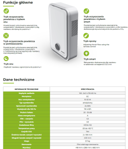 Rekuperator ścienny AIRSAVAER ELITE 110m3/h