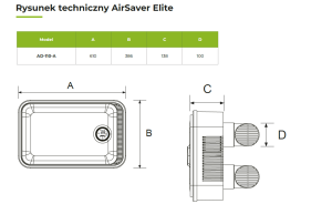 Rekuperator ścienny AIRSAVAER ELITE 110m3/h
