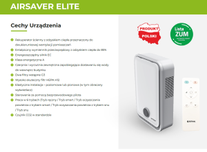 Rekuperator ścienny AIRSAVAER ELITE 110m3/h