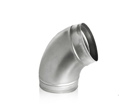Kolano tłoczone bez uszczelki BP kąt 45st. D-125mm do rur spiro stal ocynkowana