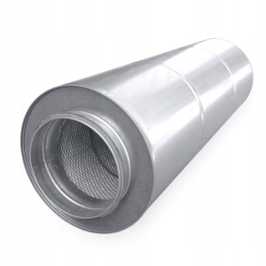 Tłumik akustyczny kołowy TK Gr-50mm Ś-200mm D-600mm przeznaczony do rur spiro stalowy blacha ocynkowana