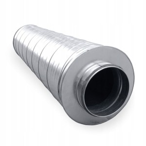 Tłumik akustyczny kołowy TK Gr-50mm Ś-200mm D-600mm przeznaczony do rur spiro stalowy blacha ocynkowana