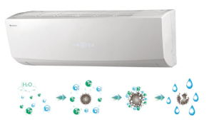 Klimatyzator ścienny Lomo Luxury Plus Gree 2,7kw R32 GWH09QB-K6DNB2E biały zestaw