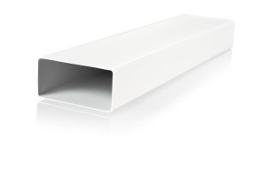 Kanał płaski 220x90 mm plastikowy PCV biały prosty